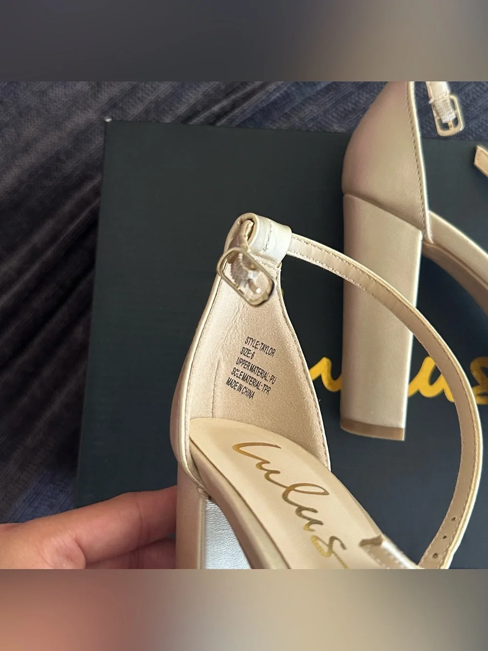 Lulu’s Gold Strap Heels